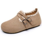 Damen Bequeme Hüttenschuhe mit verstellbaren Riemen und weichem Innenfutter R&B