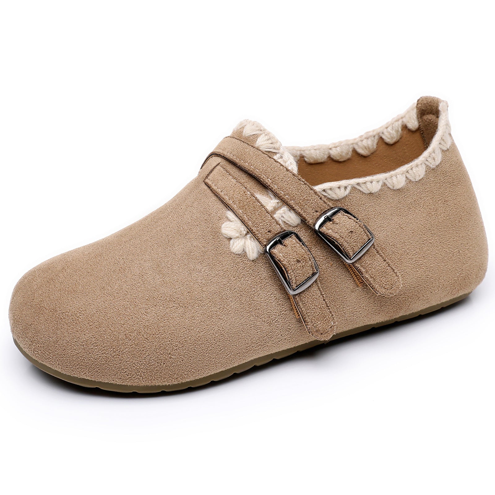 Damen Bequeme Hüttenschuhe mit verstellbaren Riemen und weichem Innenfutter R&B