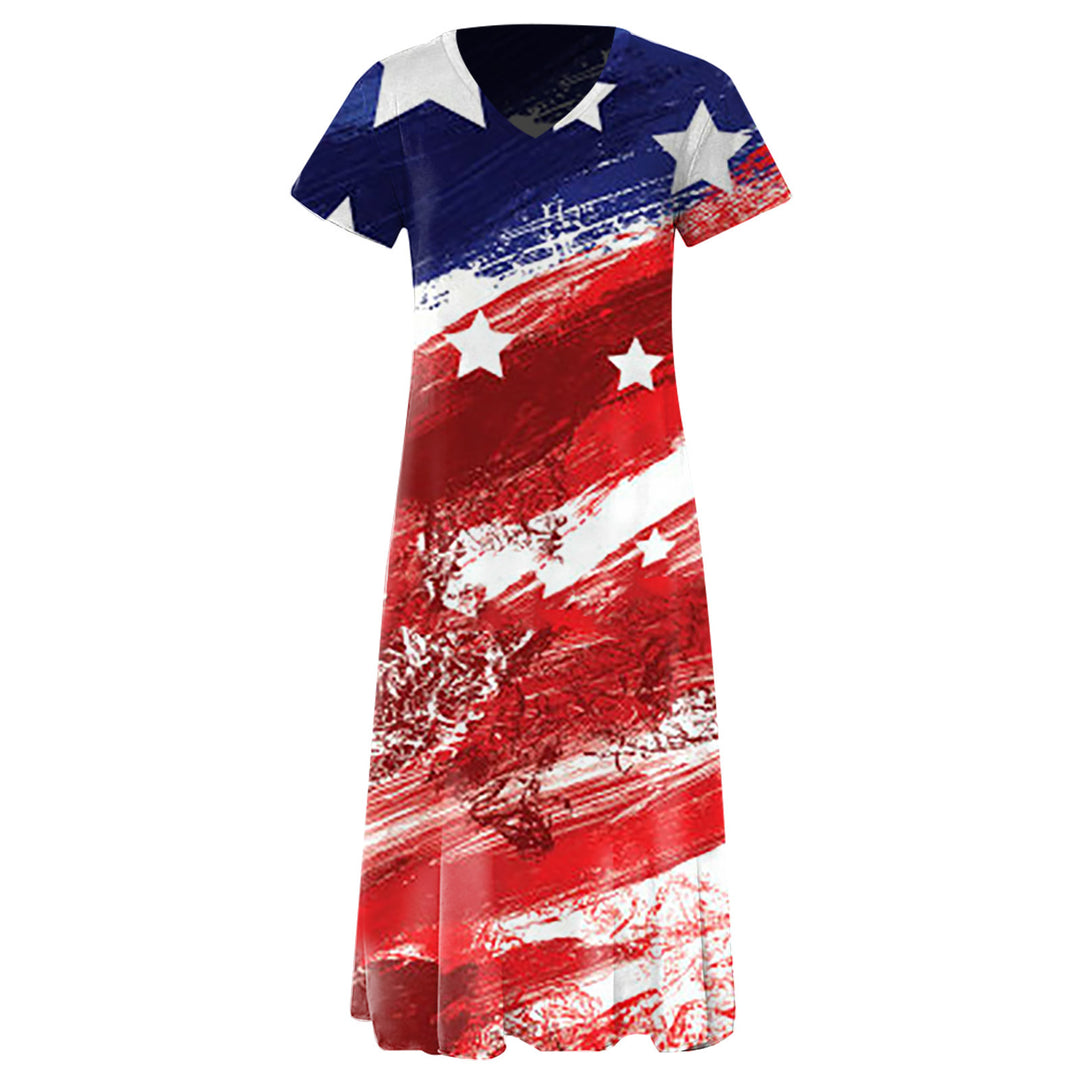 Damen Grafik Maxikleid R&B