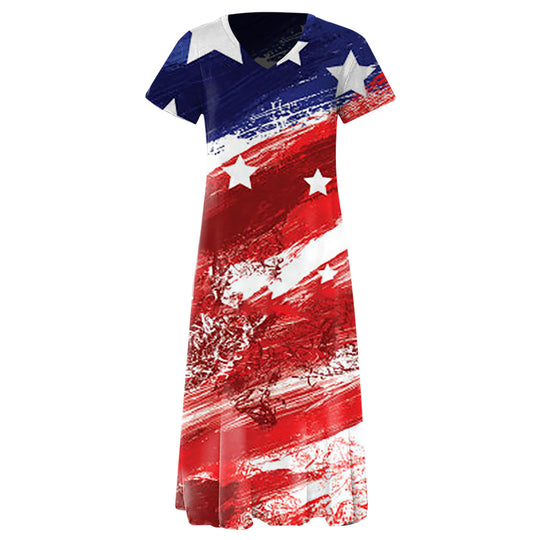 Damen Grafik Maxikleid R&B
