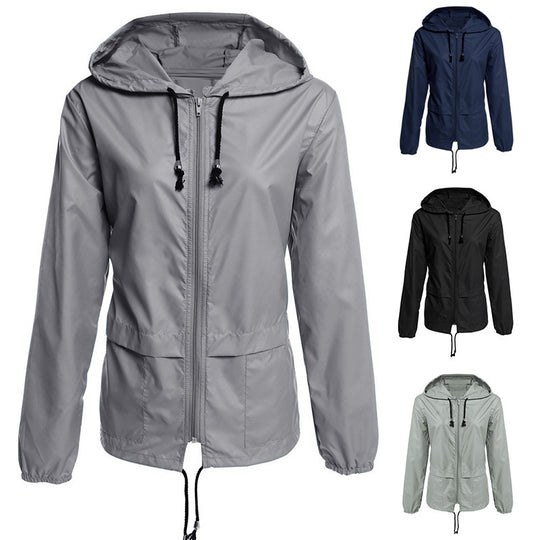 Damen leichte Übergangsjacke mit verstellbarem Kordelzug R&B