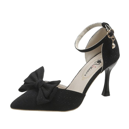 Damen elegante Pumps mit Schleife R&B