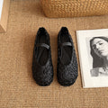 Damen Elegante Ballerinas mit modischer Riemchenbindung und weichem Stoff R&B