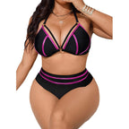 Damen Triangel-Bikini mit goldenen Akzenten R&B