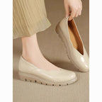 Damen bequeme Slip-On Ballerinas mit modischem Plateau R&B