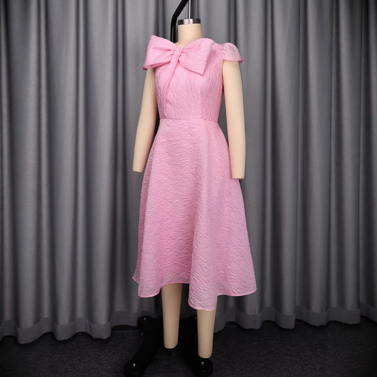 Damen Elegantes A-Linien Kleid mit floralem Design und voluminösem Oberteil R&B