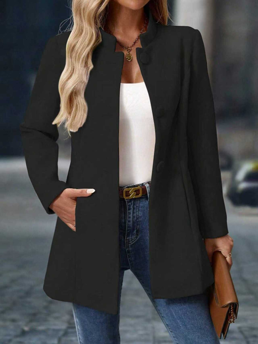 Damen klassischer und eleganter Mantel R&B