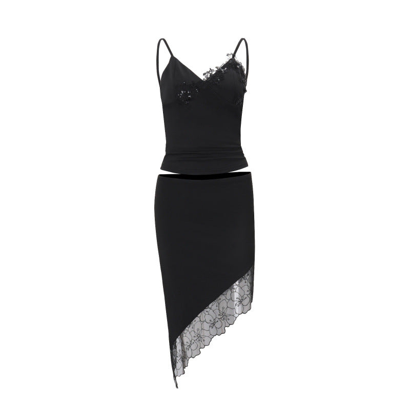 Damen elegantes Spitze Bodysuit mit raffinierten Details und verstellbaren Trägern R&B