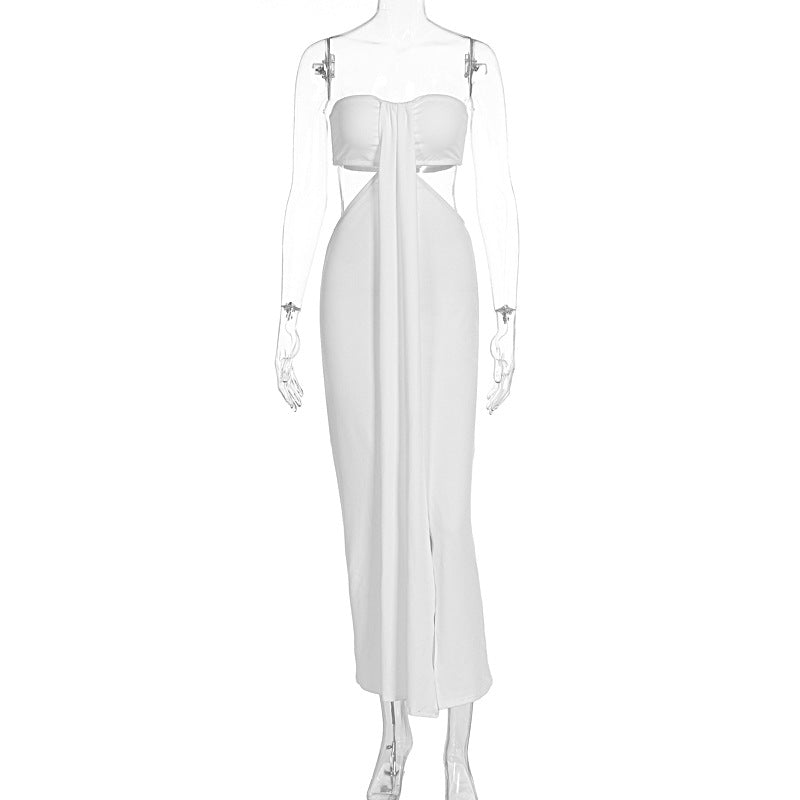 Damen Trendiges Maxikleid im Wickelstil R&B