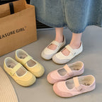 Damen Komfortable Ballerinas mit verstellbarem Riemen