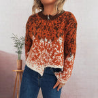 Damen Grob gestrickte Jacke im modernen Farbverlauf R&B