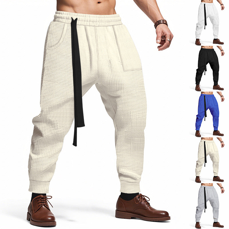 Herren lässige Freizeithose mit elastischem Bund und praktischen Taschen R&B