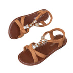 Damen Elegante Zehentrenner-Sandalen mit funkelnden Schmuckdetails R&B