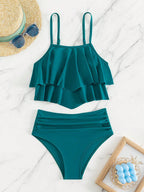 Damen Bikini-Set mit voluminösem Rüschendesign R&B