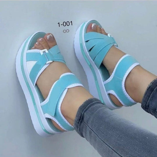 Damen Komfortable Sommer-Sandalen mit verstellbaren Riemen und ergonomischem Fußbett R&B