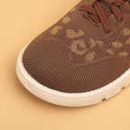 Damen Atmungsaktive Sneaker mit modischem Leopardenmuster