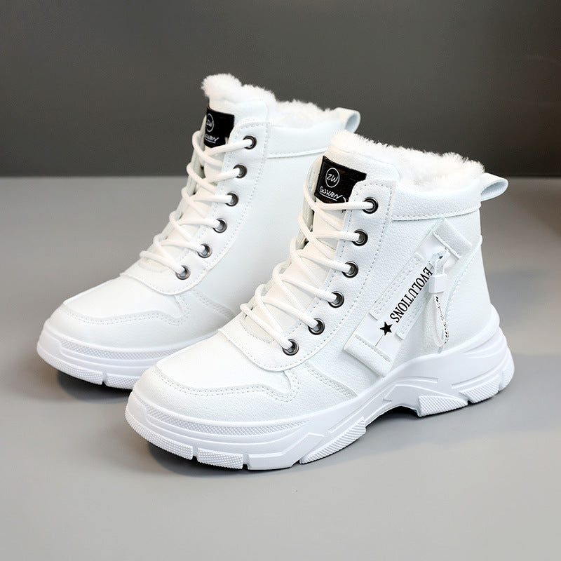 Damen modische Winterboots mit warmem Kunstfellfutter und robuster Profilsohle R&B