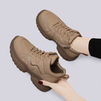 Damen Sportliche Sneakers mit Reißverschluss und dämpfender Sohle R&B