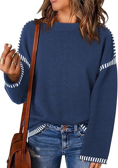Damen Pullover mit modischen Streifen R&B