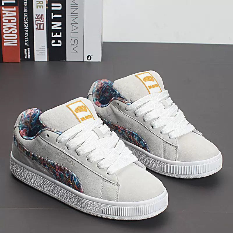 Damen Sneakers mit floralem Innenfutter und rutschfester Sohle