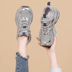Damen Sportliche Sneakers mit reflektierenden Elementen und dämpfender Sohle