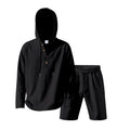 Herren lässiges Freizeit-Set mit Hoodie und Shorts R&B