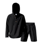 Herren lässiges Freizeit-Set mit Hoodie und Shorts R&B