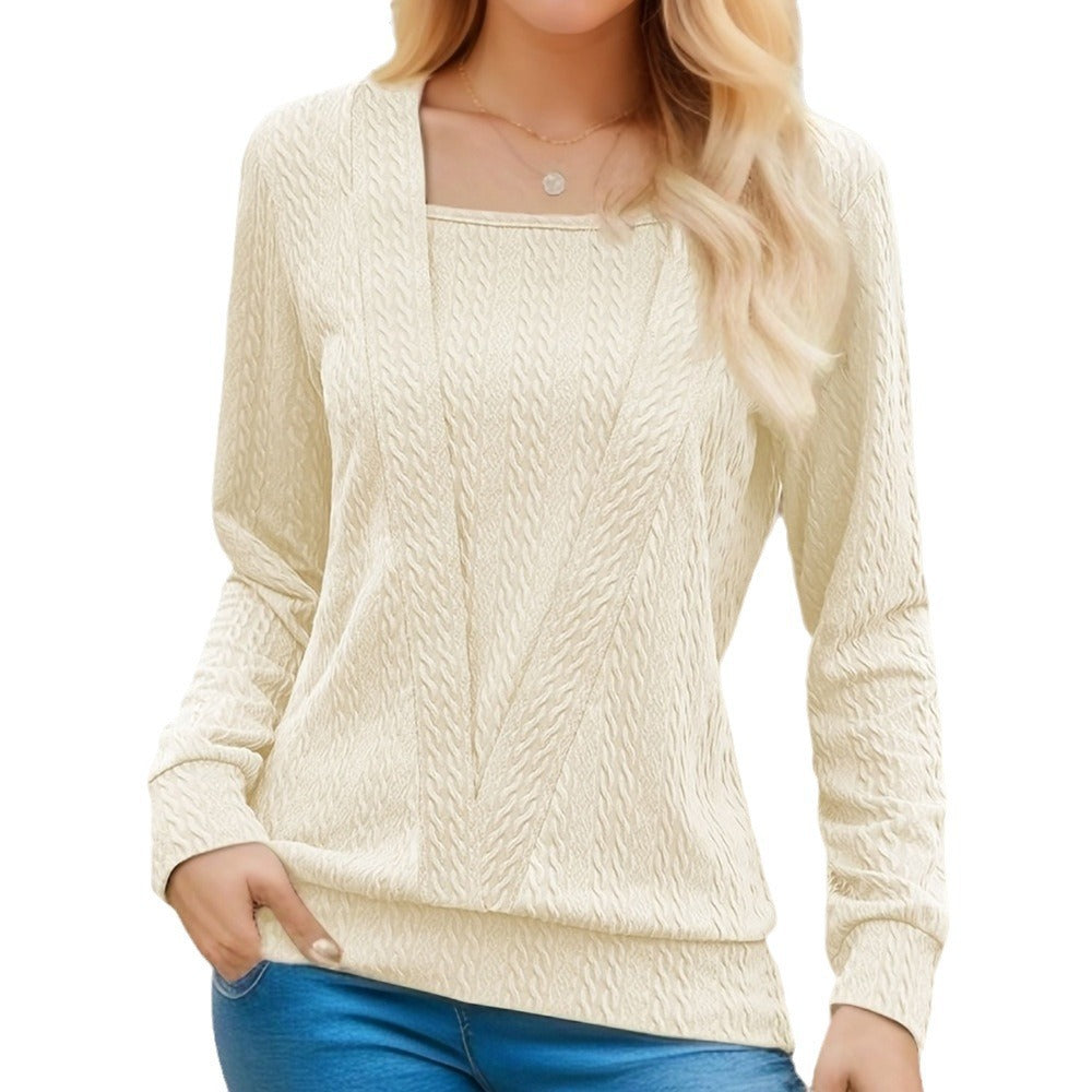 Damen Pullover mit Zopfmuster R&B