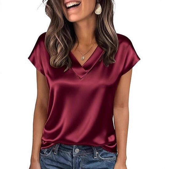 Damen Satinbluse R&B