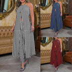 Damen Maxikleid mit schmeichelndem Schnitt und trendigem Hahnentrittmuster R&B