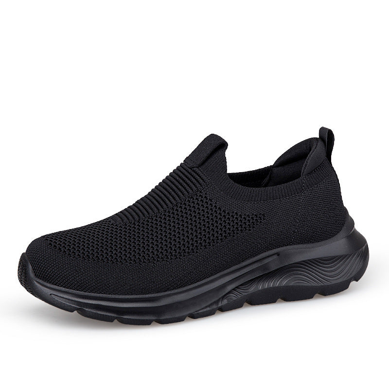 Damen Komfortable Slip-On Sneakers mit elastischem Strickoberteil