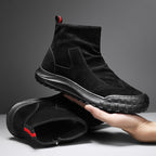 Damen modische Ankle Boots mit elastischem Einstieg und rutschfester Sohle R&B