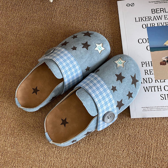 Damen Clogs mit modischem Sternen-Design und bequemer Sohle R&B