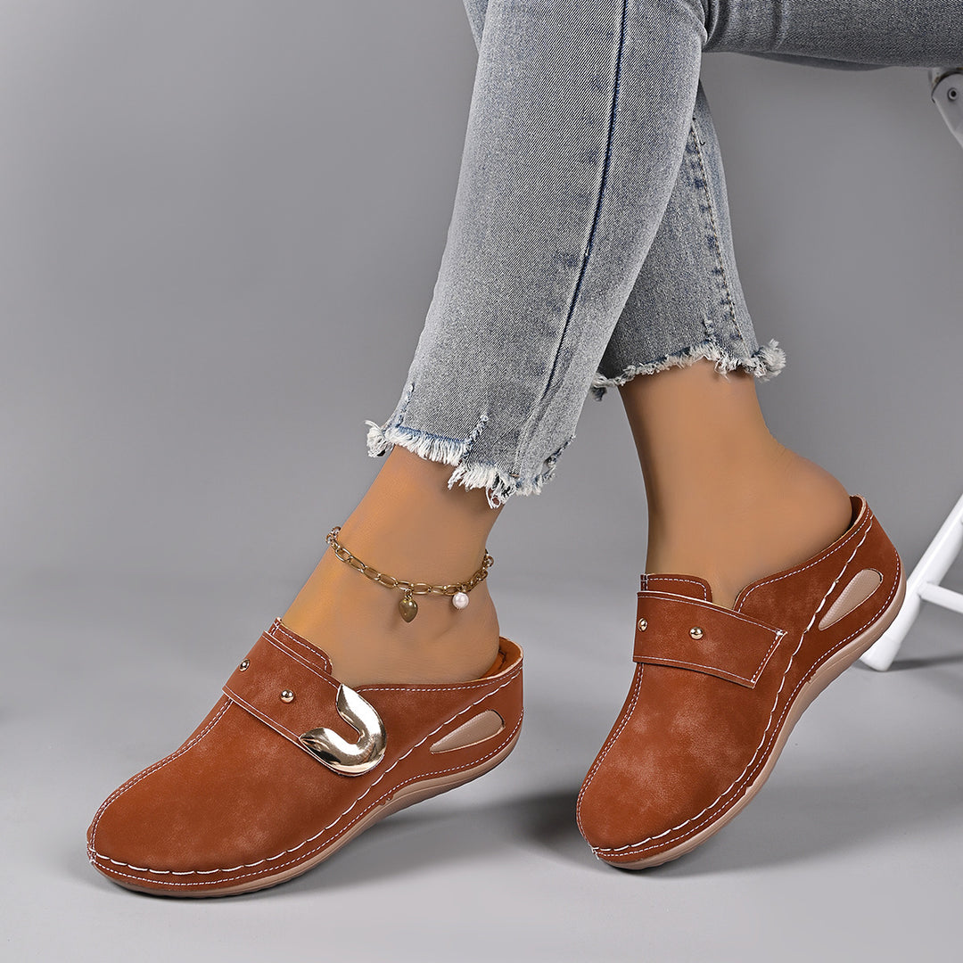 Damen bequeme und modische Clogs mit eleganten Akzenten R&B