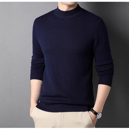 Herren Feinstrickpullover mit Rollkragen und soften Materialien R&B