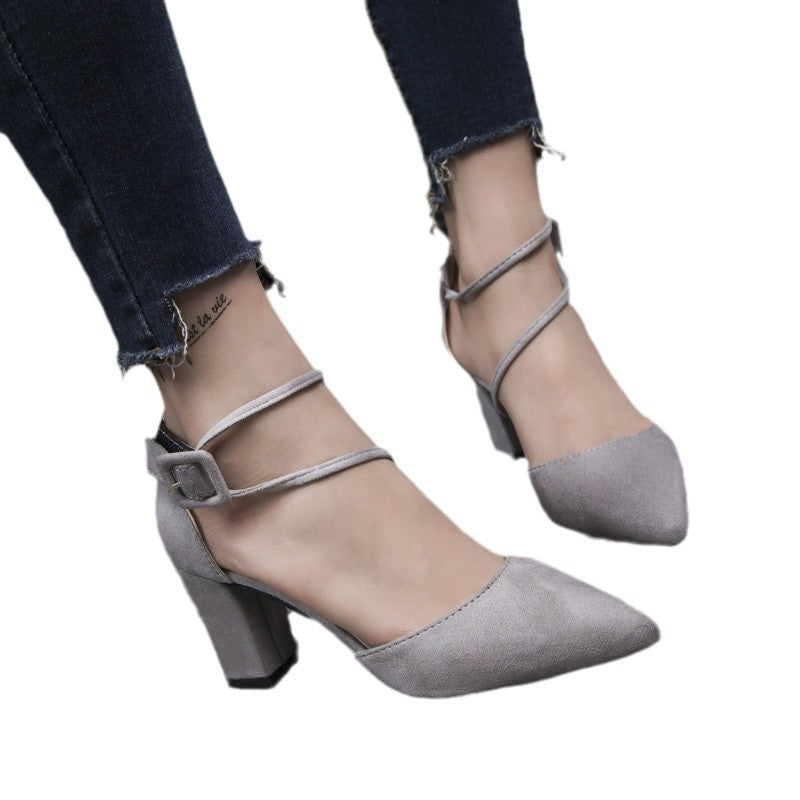 Damen elegante Slingback-Pumps mit transparentem Einsatz und komfortablem Blockabsatz R&B