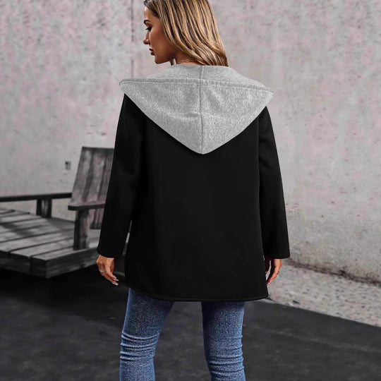 Damen Lässige Kapuzenjacke mit praktischen Taschen und modernem Schnitt R&B