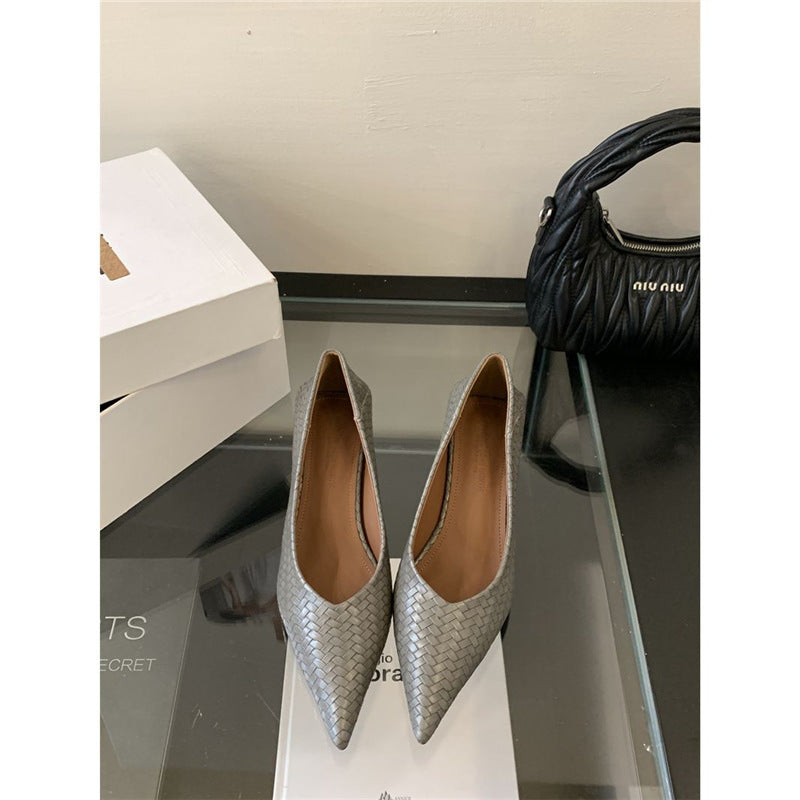 Damen elegante spitze Pumps mit geflochtenem Design und praktischem Komfort R&B