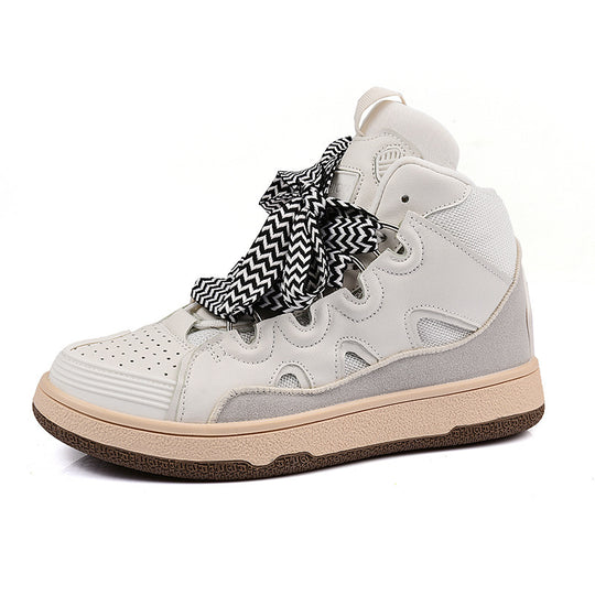Damen Sportliche High-Top Sneakers mit innovativem Mehrfarbigem Schnürsystem R&B