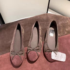 Damen Elegante Ballerinas mit modischem Schleifenakzent R&B
