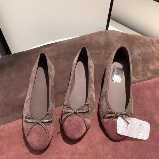 Damen Elegante Ballerinas mit modischem Schleifenakzent R&B