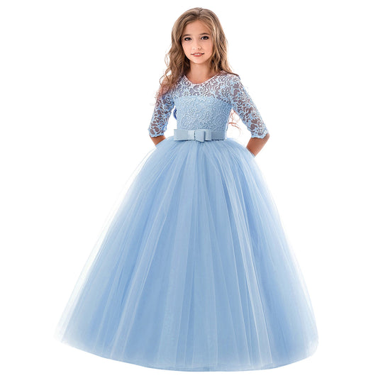Damen Prinzessinnenkleid mit Spitzenoberteil und Tüllrock R&B
