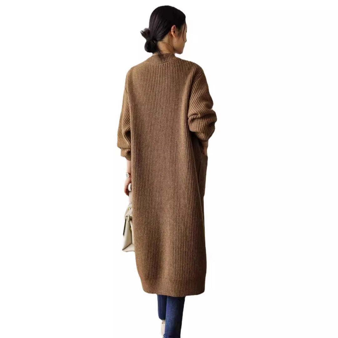 Damen Strickmantel mit praktischen Seitentaschen und eleganten Knopfdetails R&B