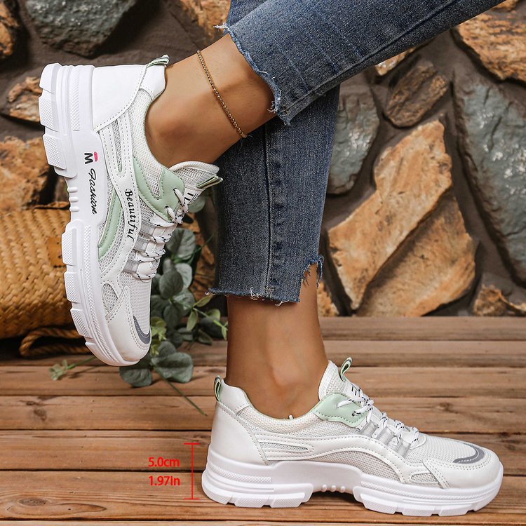 Damen Sportliche Sneakers mit atmungsaktivem Mesh-Obermaterial und komfortabler Dämpfung R&B