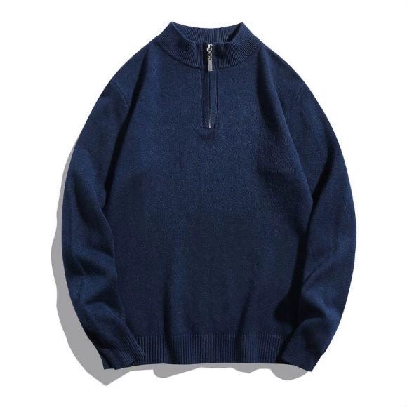Herren gesunder und stilvoller Stehkragenpullover mit Reißverschluss