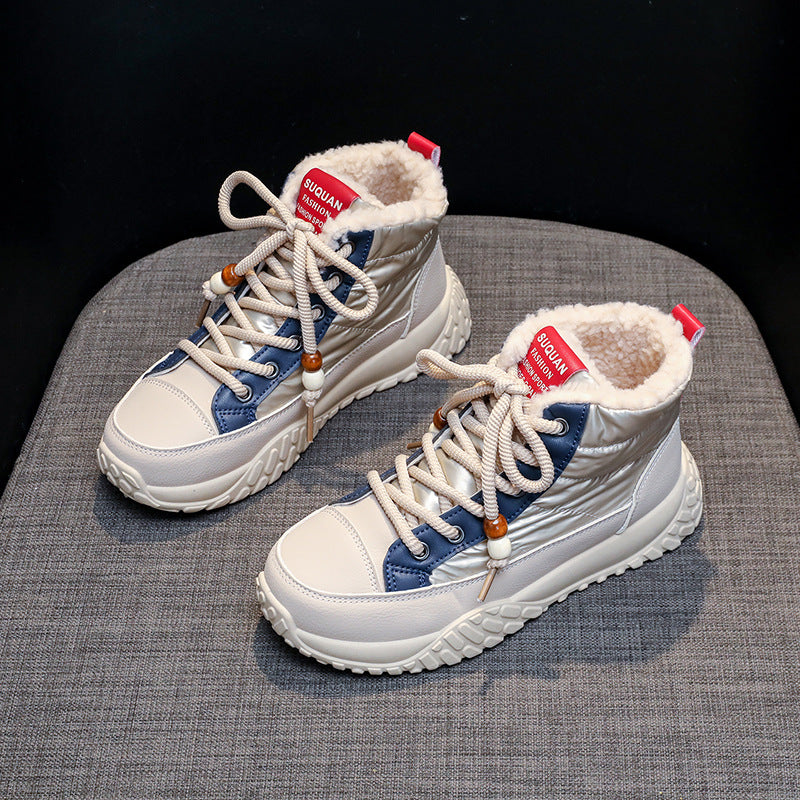 Damen Winterliche High-Top Sneaker mit schützender Fleece-Innenausstattung R&B