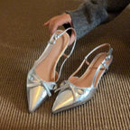 Damen elegante Slingback-Pumps mit dekorativem Schleifenakzent R&B