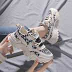 Damen Chunky Sneakers mit modischem Karomuster und komfortabler Dämpfung R&B