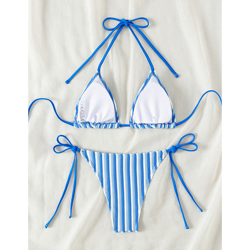 Damen Triangel-Bikini mit verstellbaren Schnürdetails R&B