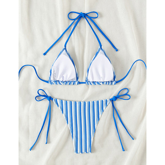 Damen Triangel-Bikini mit verstellbaren Schnürdetails R&B
